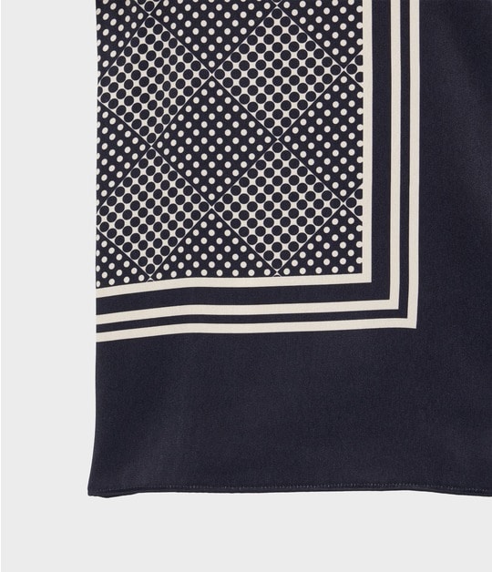 SCARF PANEL PATTERN BLOUSE 詳細画像