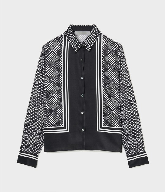 SCARF PANEL PATTERN BLOUSE 詳細画像