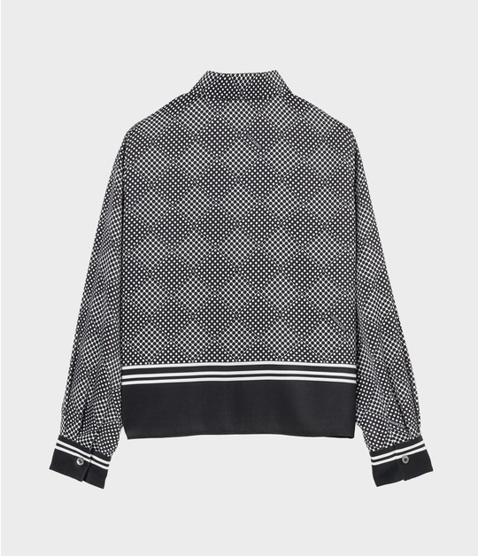SCARF PANEL PATTERN BLOUSE 詳細画像