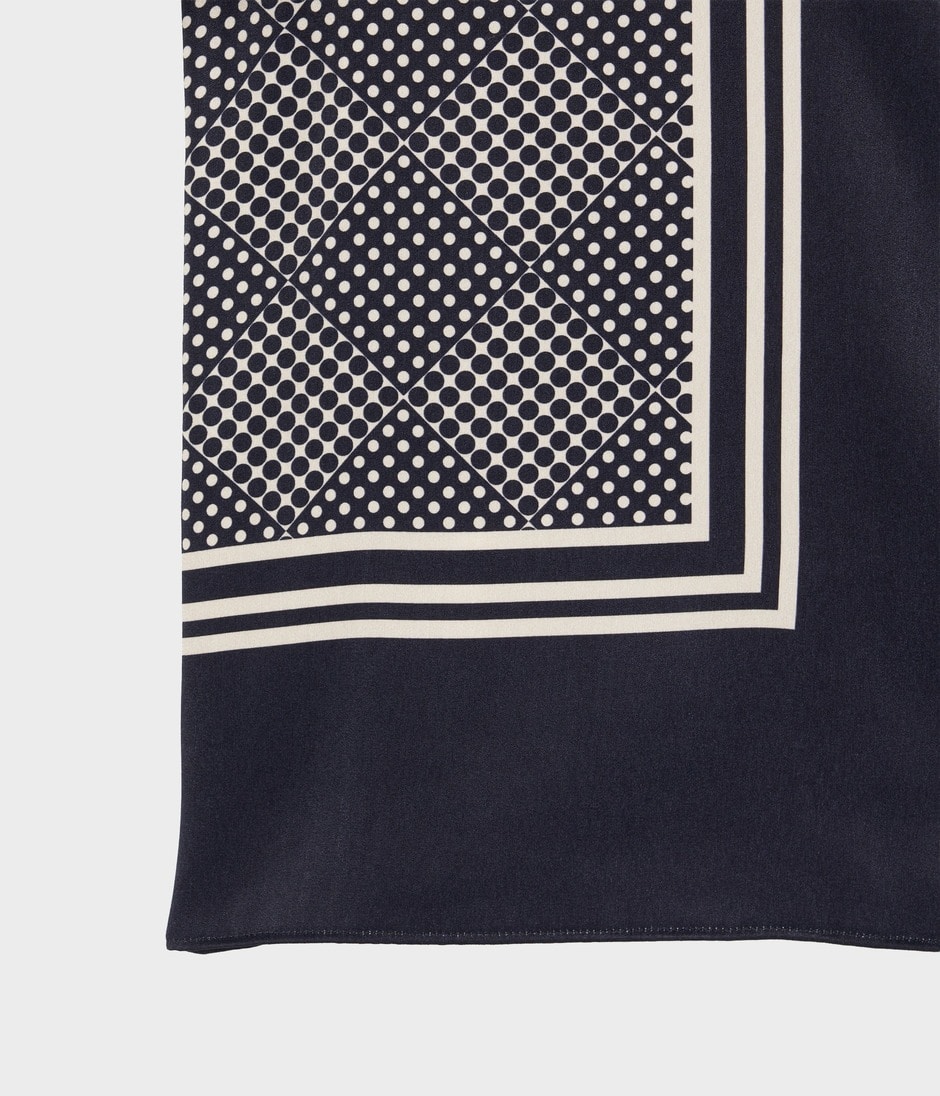 SCARF PANEL PATTERN BLOUSE 詳細画像 NAVY 5