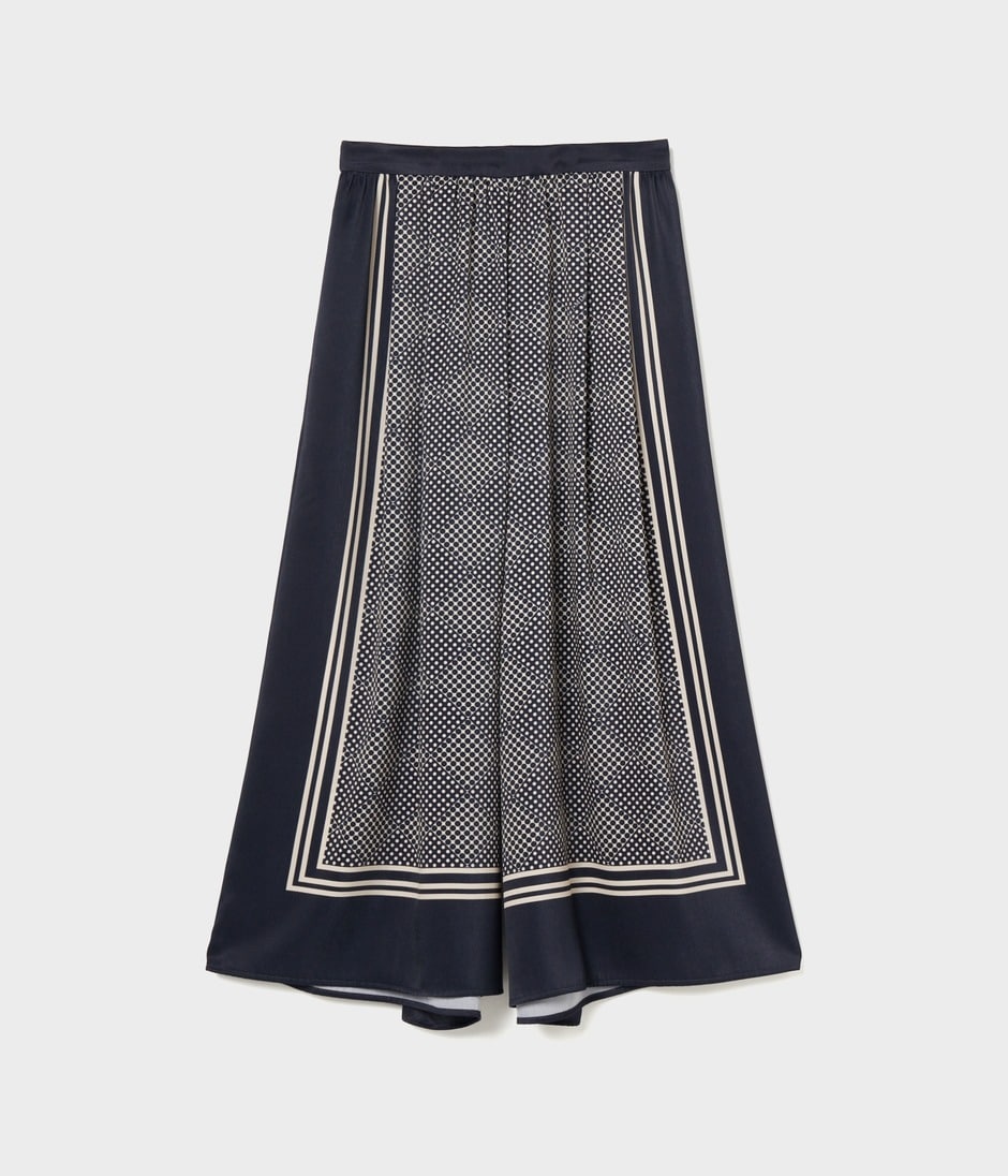 SCARF PANEL PATTERN TROUSERS 詳細画像 NAVY 1