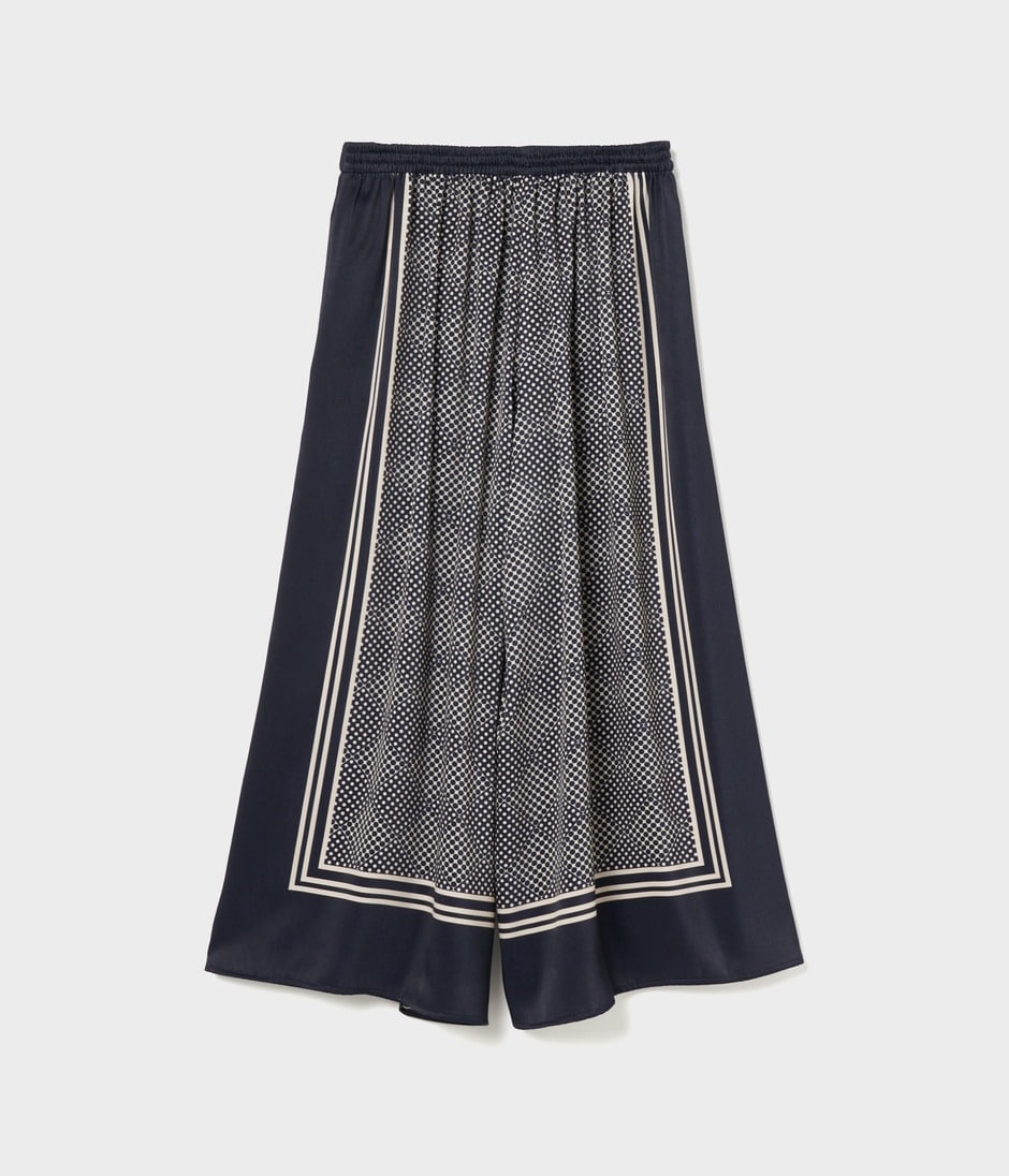 SCARF PANEL PATTERN TROUSERS 詳細画像 NAVY 2