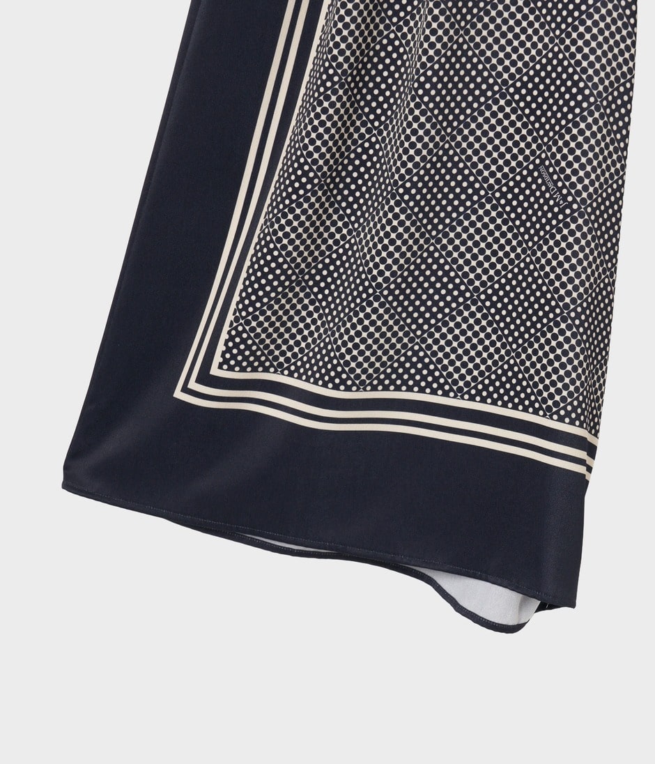 SCARF PANEL PATTERN TROUSERS 詳細画像 NAVY 5