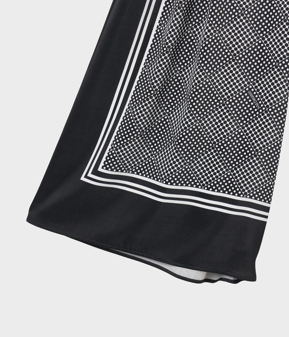 SCARF PANEL PATTERN TROUSERS 詳細画像 BLACK 5