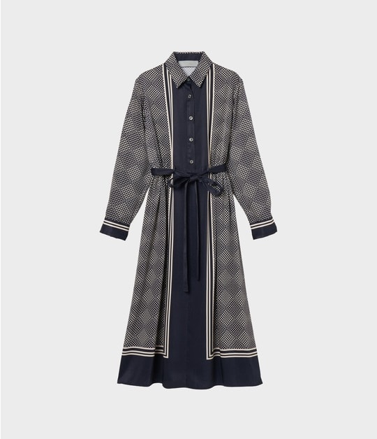 SCARF PANEL PATTERN DRESS 詳細画像