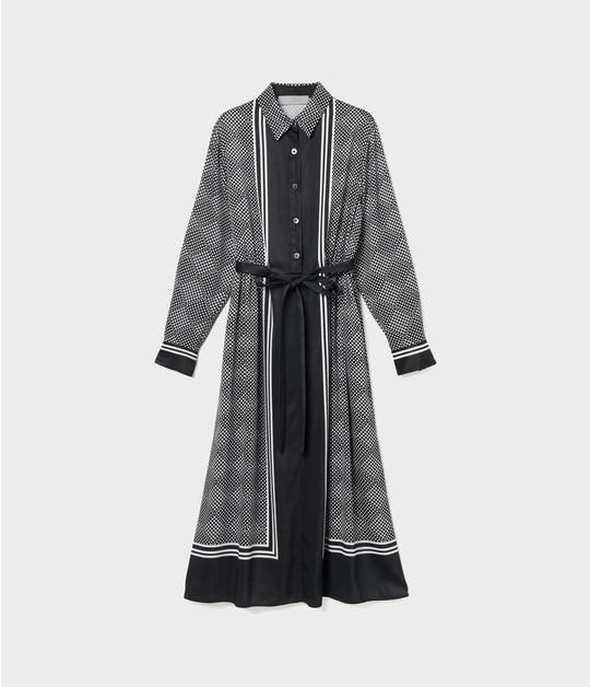 SCARF PANEL PATTERN DRESS 詳細画像