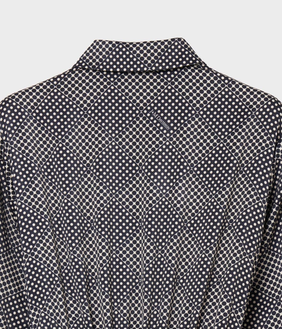 SCARF PANEL PATTERN DRESS 詳細画像 NAVY 4