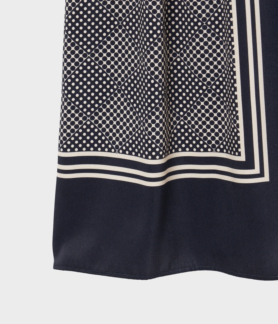 SCARF PANEL PATTERN DRESS 詳細画像 NAVY 6