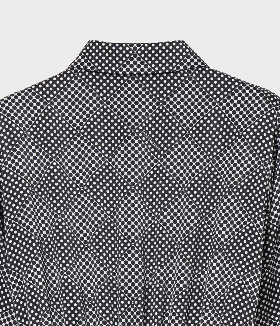 SCARF PANEL PATTERN DRESS 詳細画像 BLACK 4