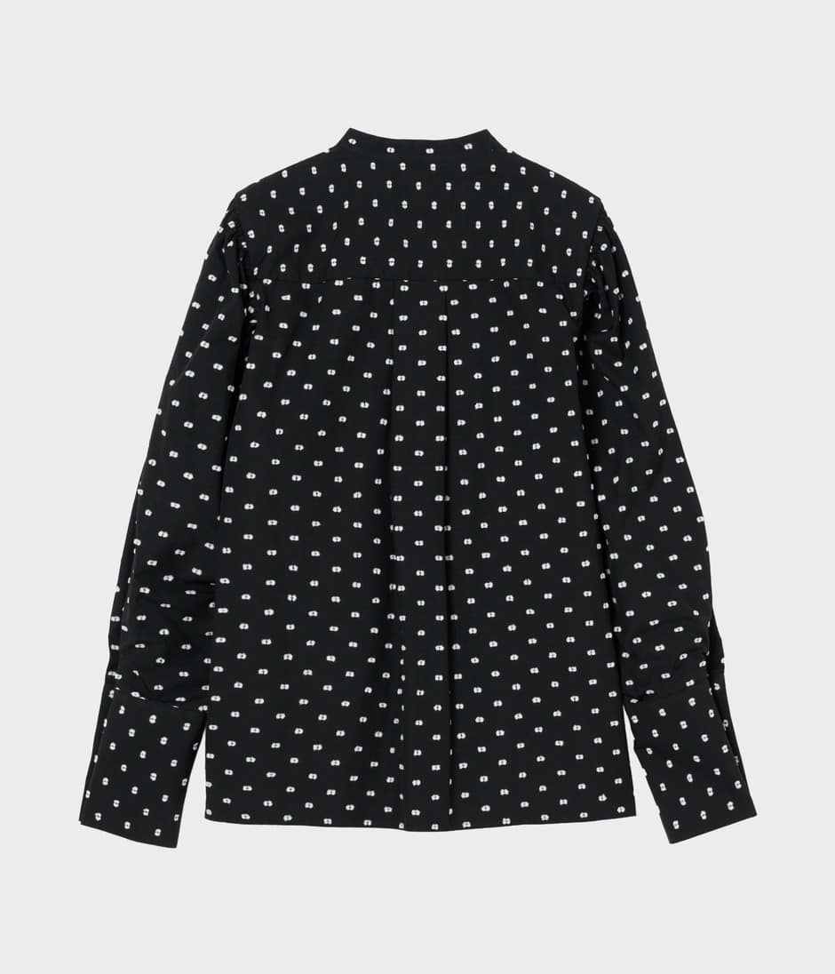 CUT JACQUARD TUCK SHIRT 詳細画像 BLACK 2