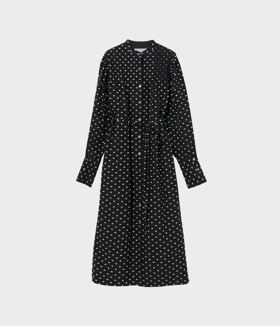 CUT JACQUARD SHIRT DRESS 詳細画像 BLACK 1