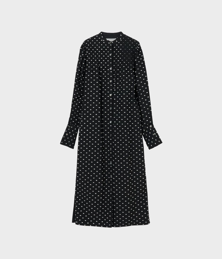 CUT JACQUARD SHIRT DRESS 詳細画像 BLACK 10