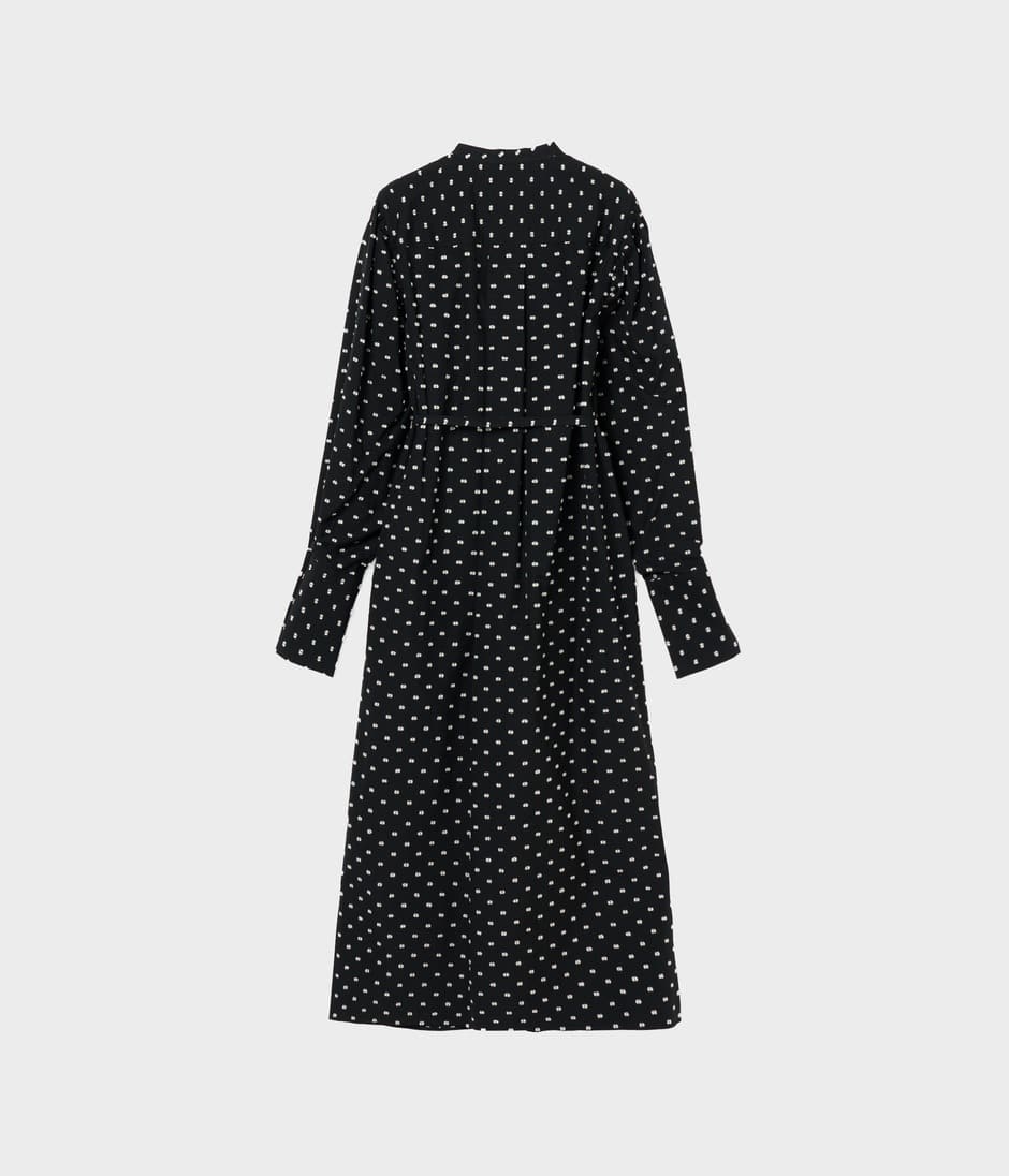 CUT JACQUARD SHIRT DRESS 詳細画像 BLACK 2
