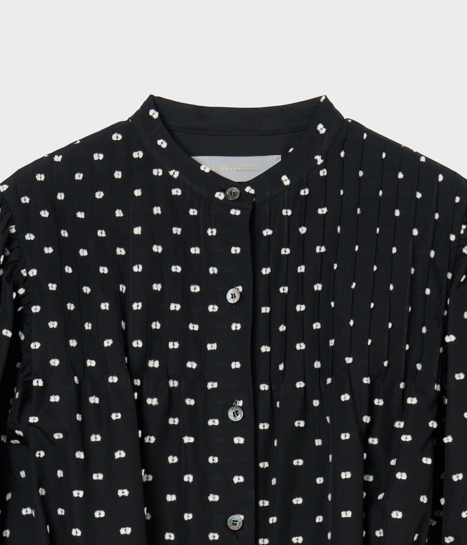 CUT JACQUARD SHIRT DRESS 詳細画像 BLACK 3