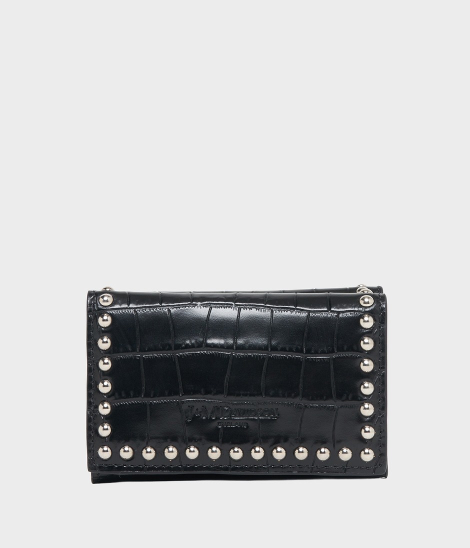 FOLD WALLET WITH STUDS 詳細画像 BLACK 1