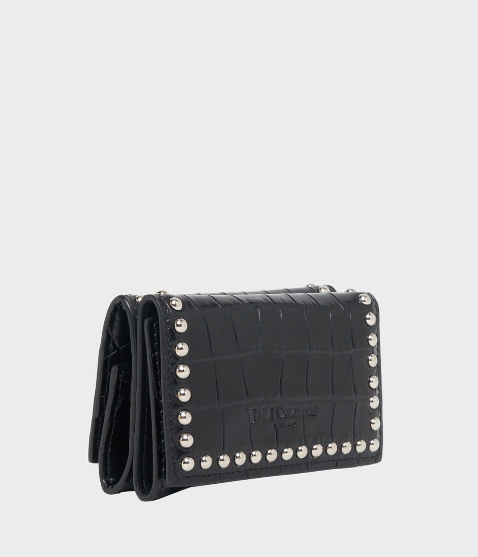 FOLD WALLET WITH STUDS 詳細画像 BLACK 2