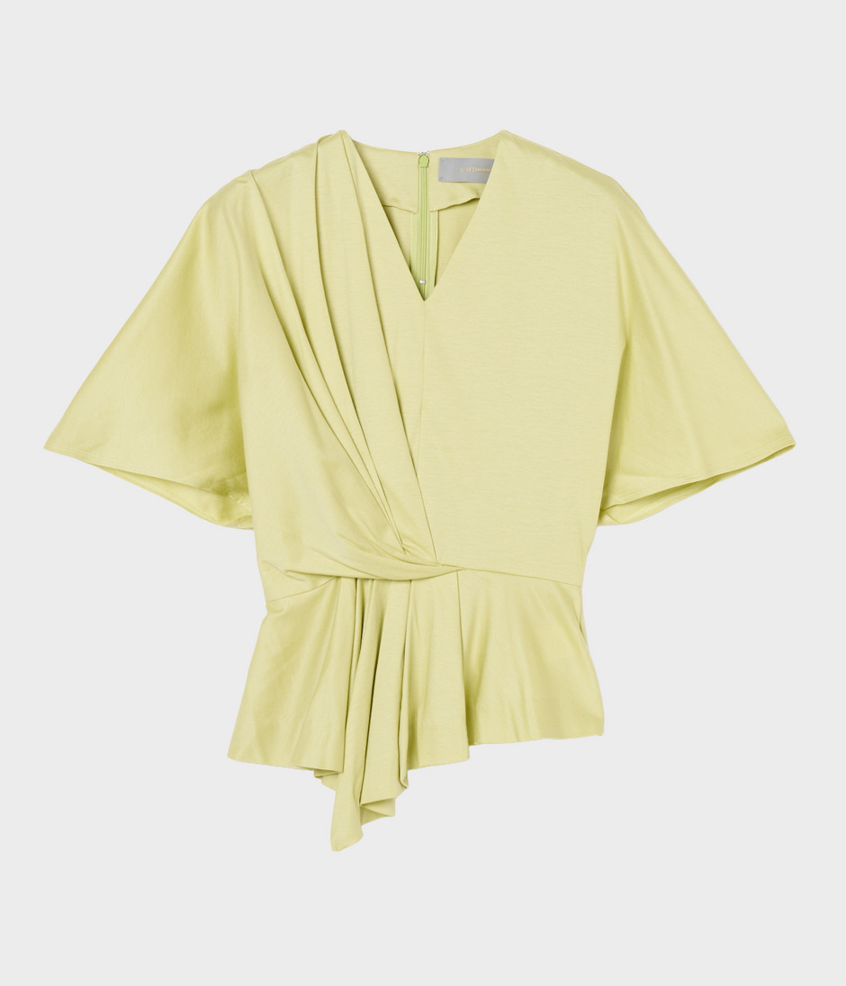 TUCKED PEPLUM TOP 詳細画像 LIGHT GREEN 1