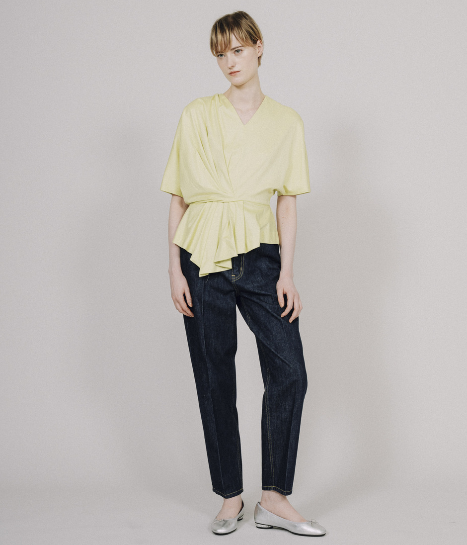 TUCKED PEPLUM TOP 詳細画像 LIGHT GREEN 8