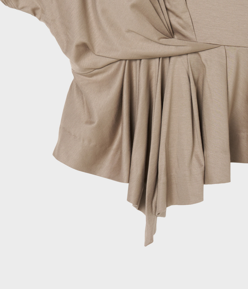 TUCKED PEPLUM TOP 詳細画像 TAUPE 5