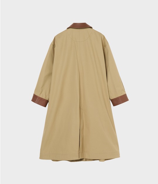 LEATHER TRIMMING COAT 詳細画像