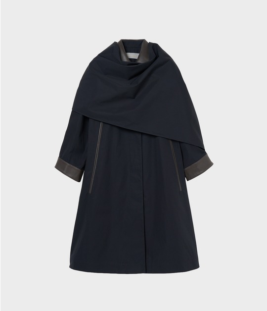 LEATHER TRIMMING COAT 詳細画像