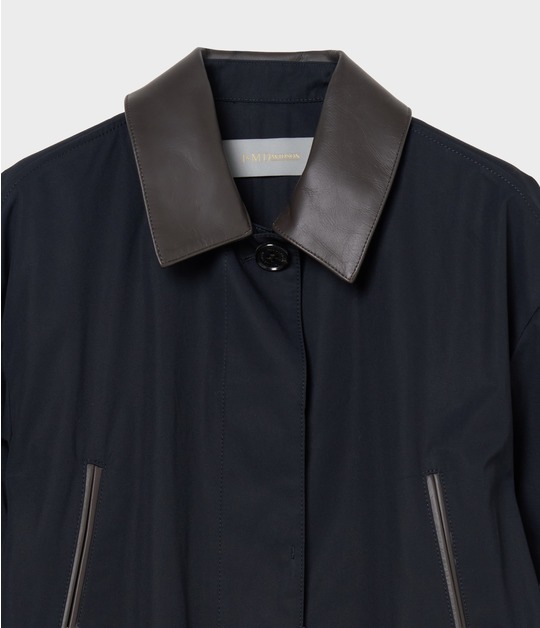LEATHER TRIMMING COAT 詳細画像