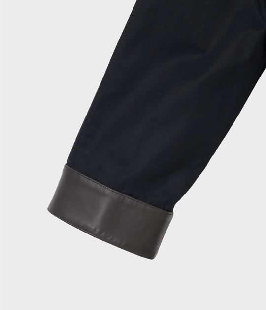 LEATHER TRIMMING COAT 詳細画像