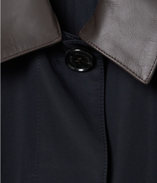 LEATHER TRIMMING COAT 詳細画像