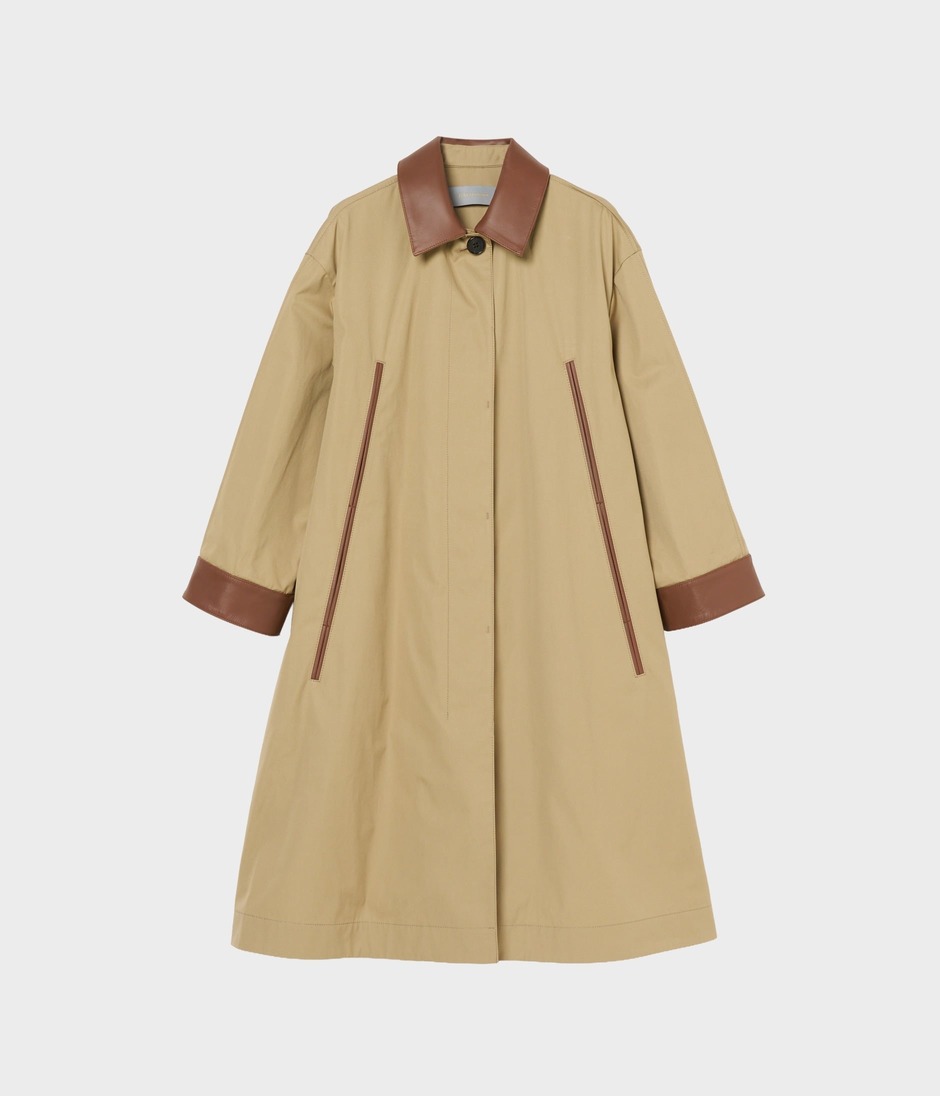 LEATHER TRIMMING COAT 詳細画像 BEIGE 1