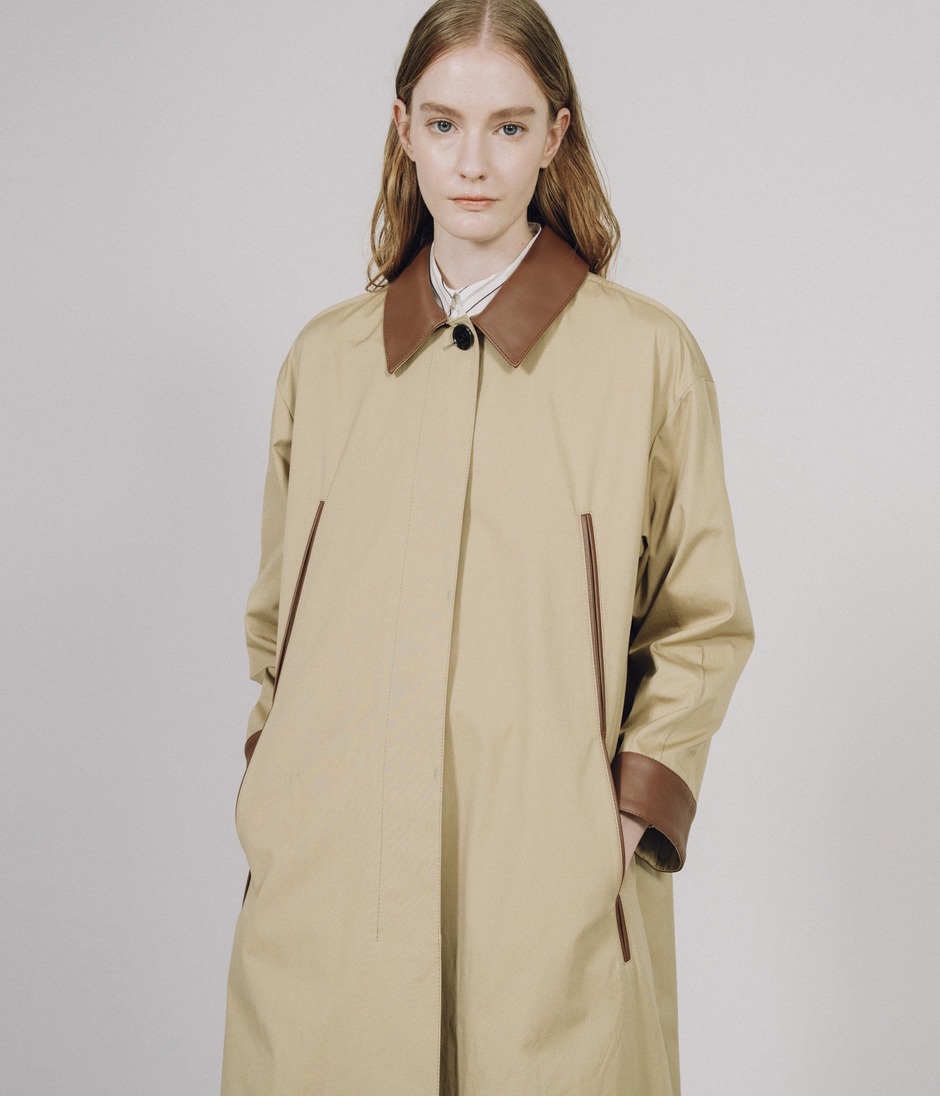 LEATHER TRIMMING COAT 詳細画像 BEIGE 12