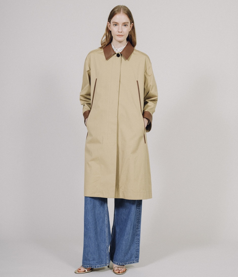 LEATHER TRIMMING COAT 詳細画像 BEIGE 13