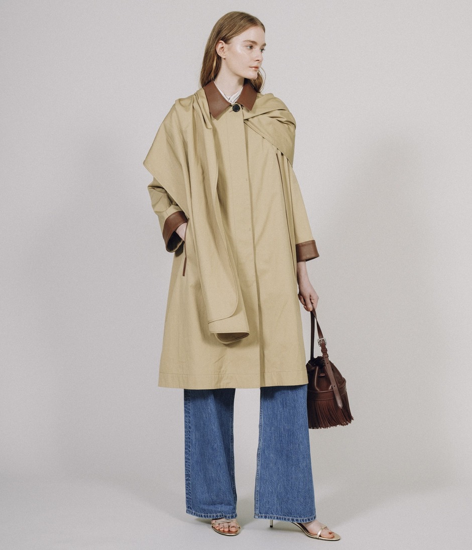 LEATHER TRIMMING COAT 詳細画像 BEIGE 15