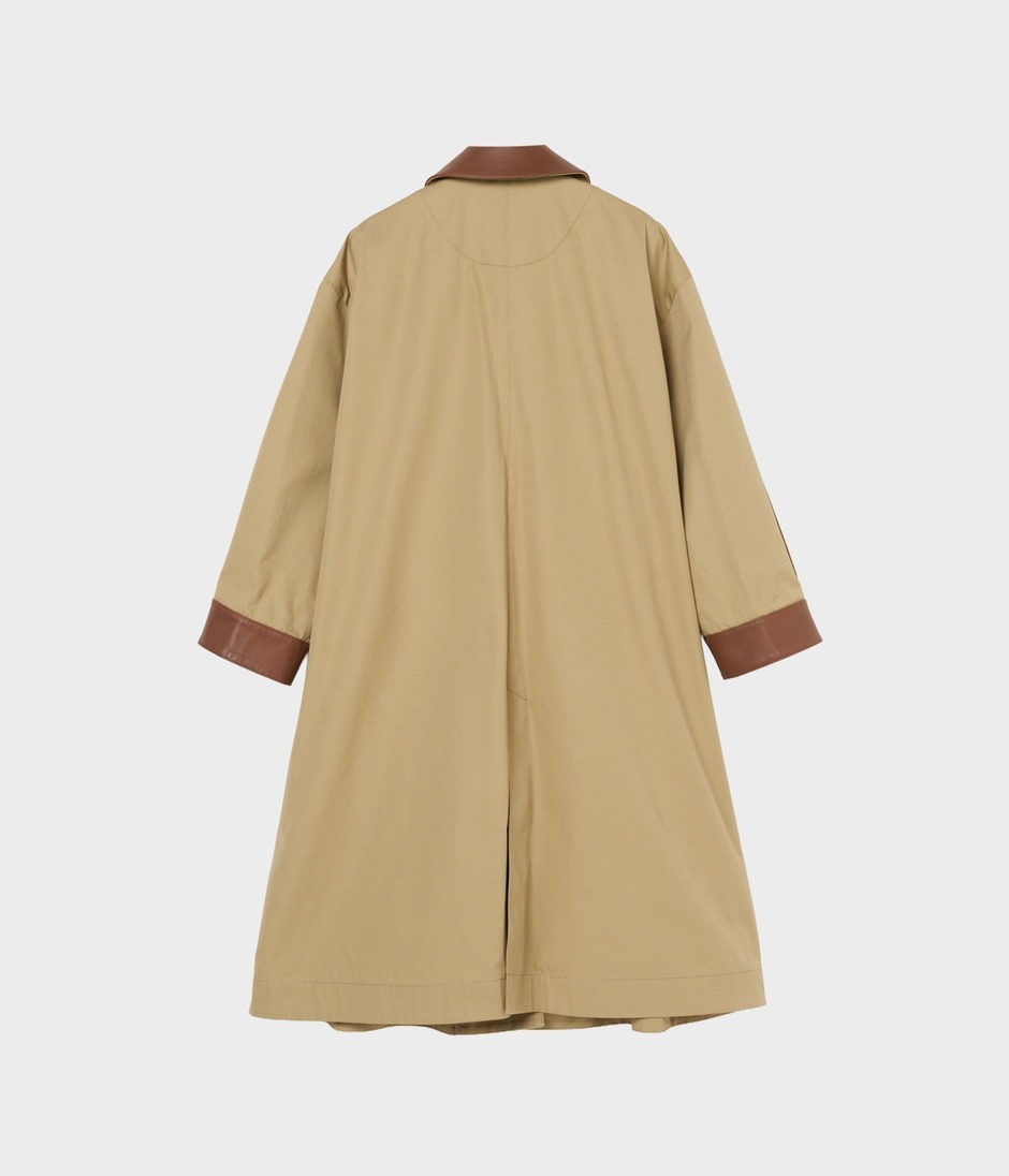 LEATHER TRIMMING COAT 詳細画像 BEIGE 2