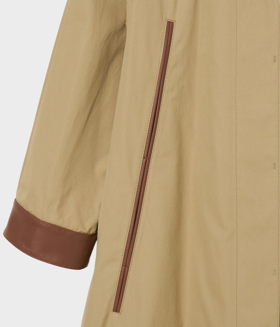 LEATHER TRIMMING COAT 詳細画像 BEIGE 7