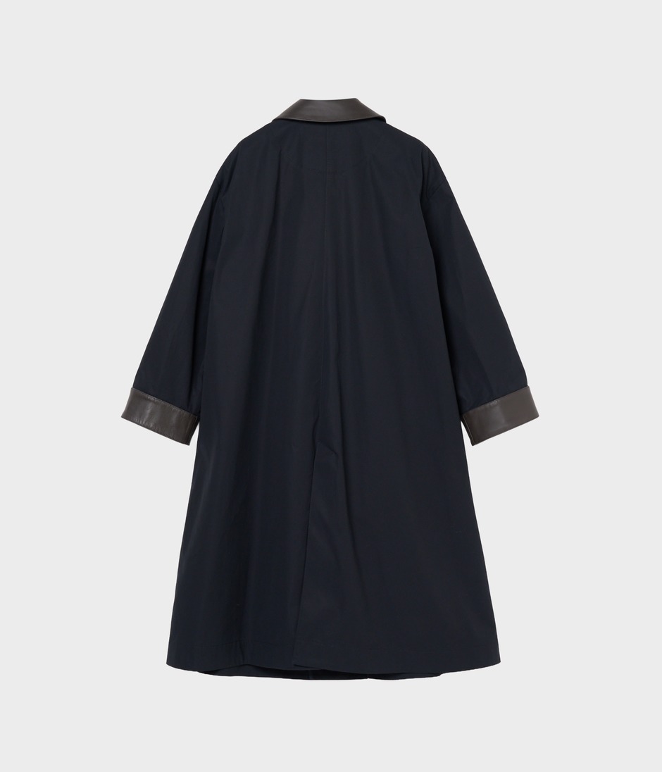 LEATHER TRIMMING COAT 詳細画像 NAVY 2