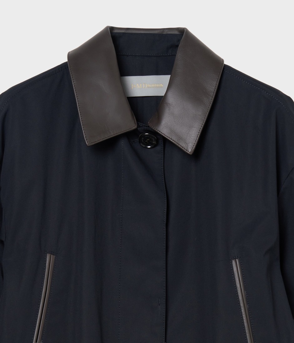 LEATHER TRIMMING COAT 詳細画像 NAVY 3