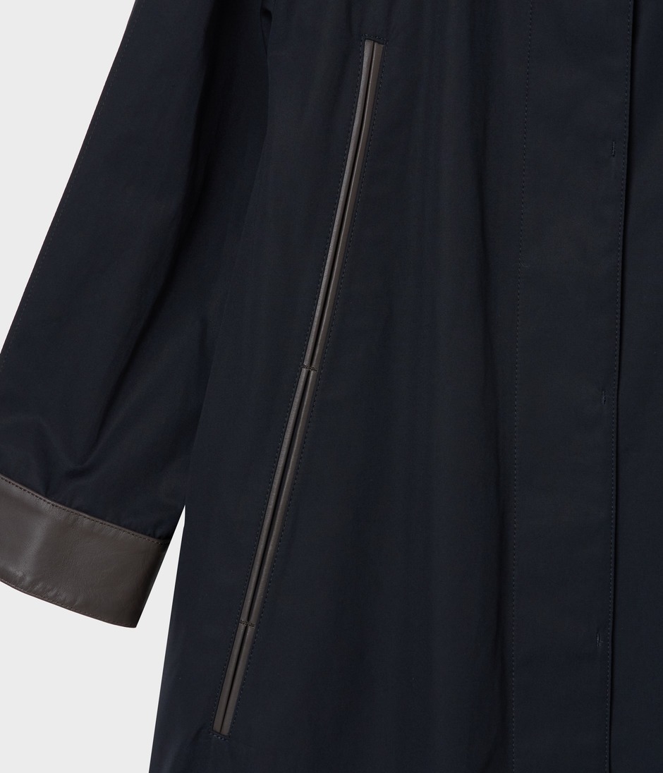 LEATHER TRIMMING COAT 詳細画像 NAVY 7