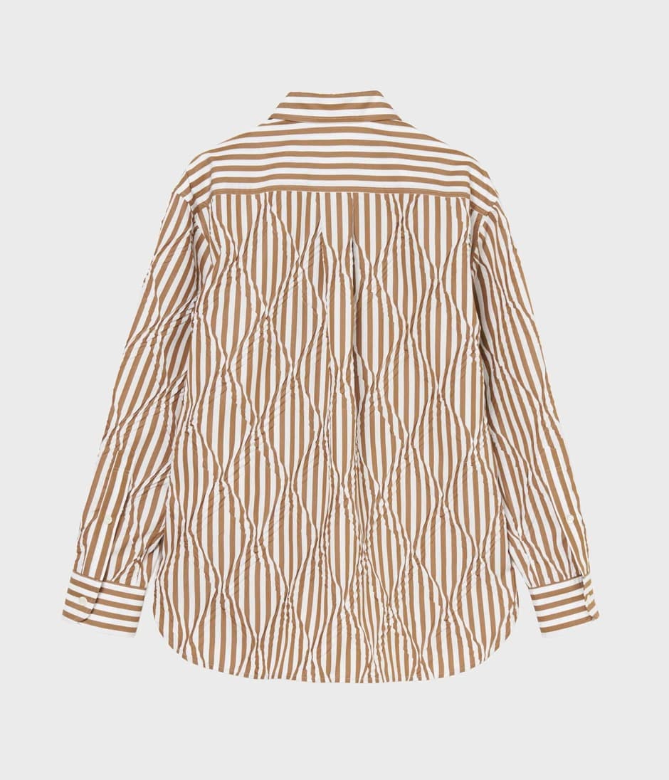 DIAGONAL PLEATED SHIRT 詳細画像 PECAN 2