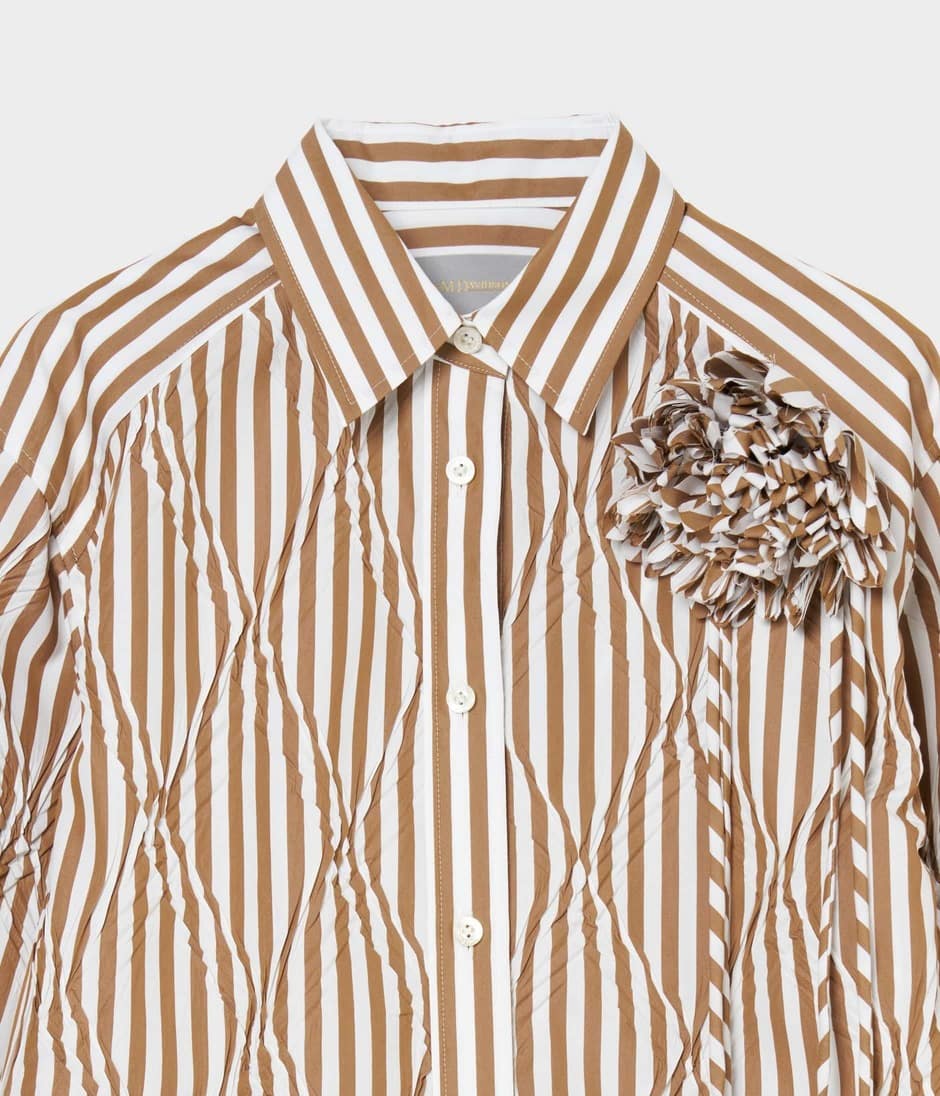 DIAGONAL PLEATED SHIRT 詳細画像 PECAN 3