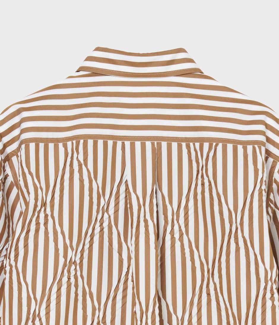 DIAGONAL PLEATED SHIRT 詳細画像 PECAN 4
