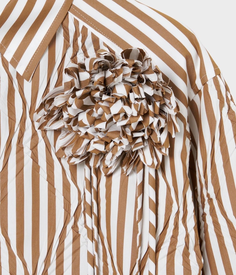 DIAGONAL PLEATED SHIRT 詳細画像 PECAN 7
