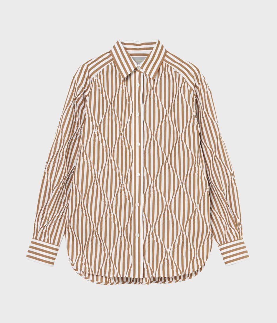 DIAGONAL PLEATED SHIRT 詳細画像 PECAN 9
