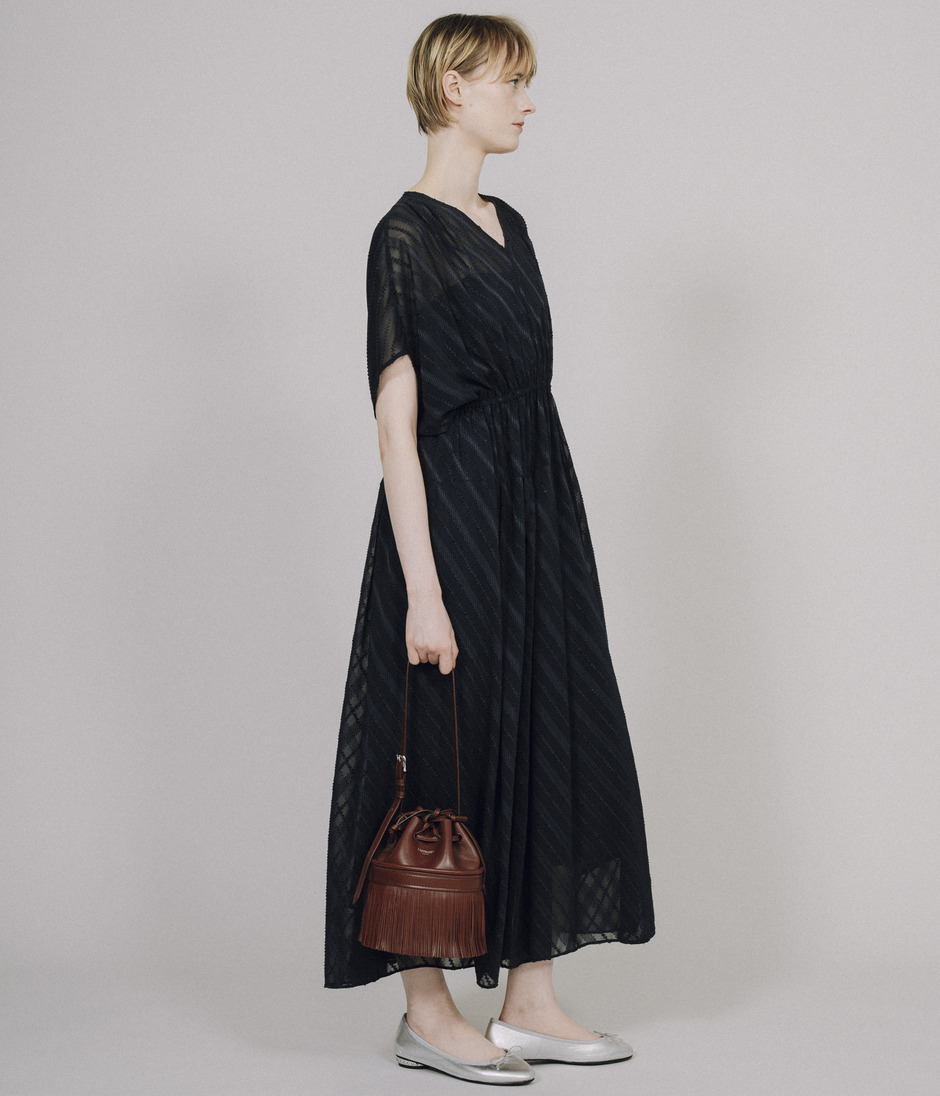 SHEER JACQUARD DRESS 詳細画像 NAVY 12