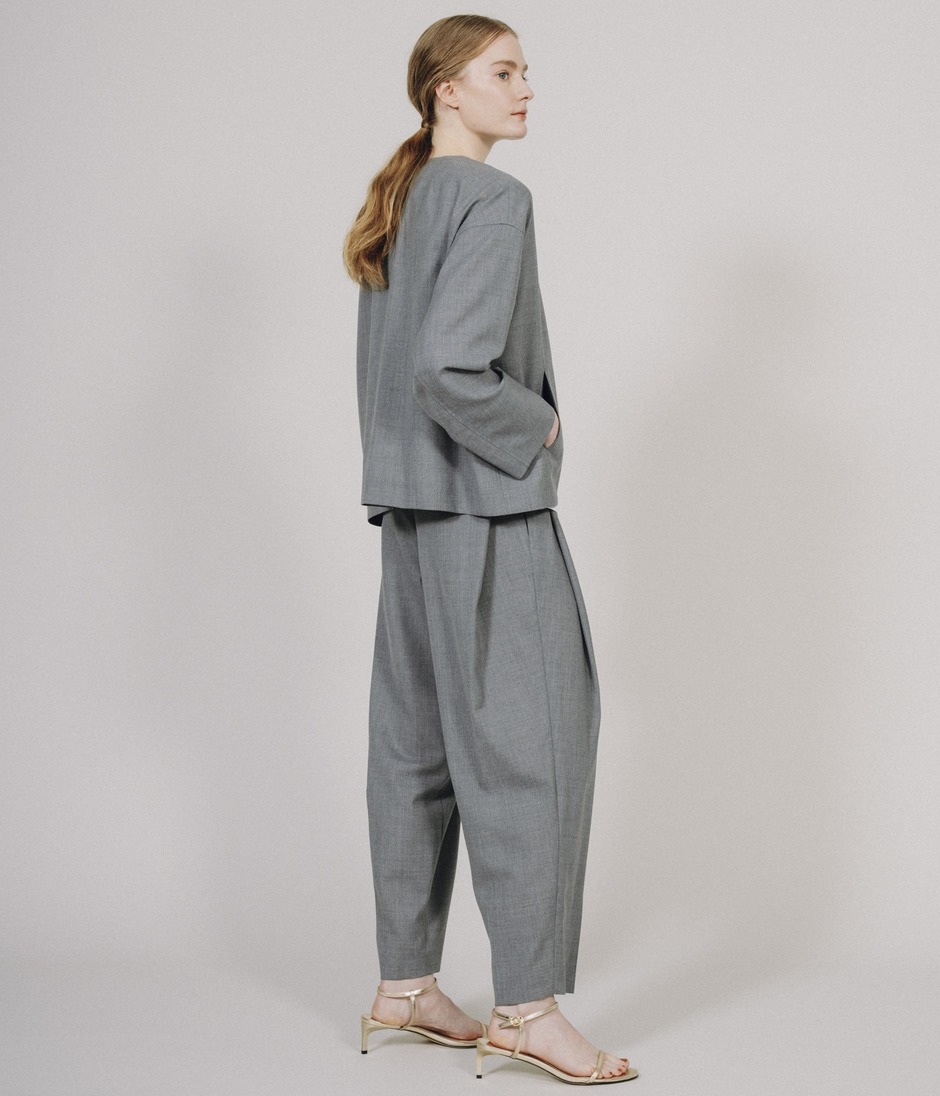 SIDE TUCKED TROUSERS 詳細画像 GREY 9