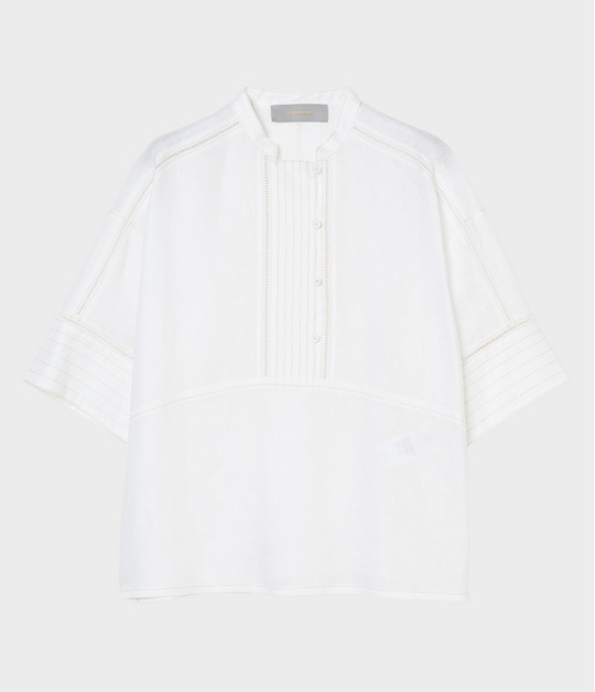 LINEN BLOUSE WITH STITCH