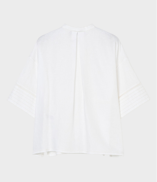 LINEN BLOUSE WITH STITCH 詳細画像