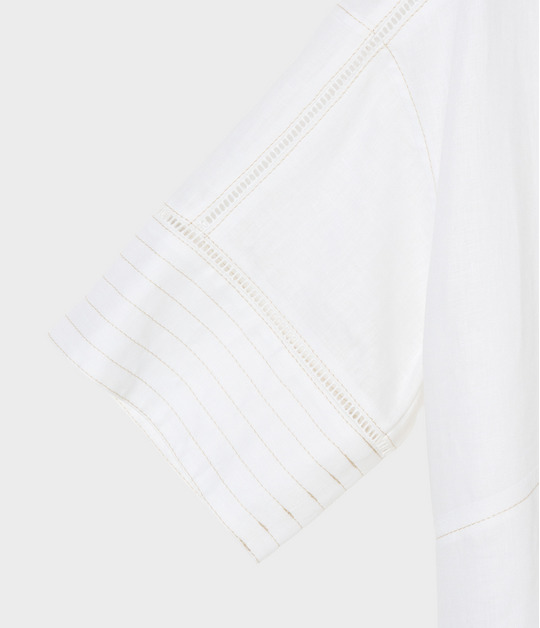 LINEN BLOUSE WITH STITCH 詳細画像