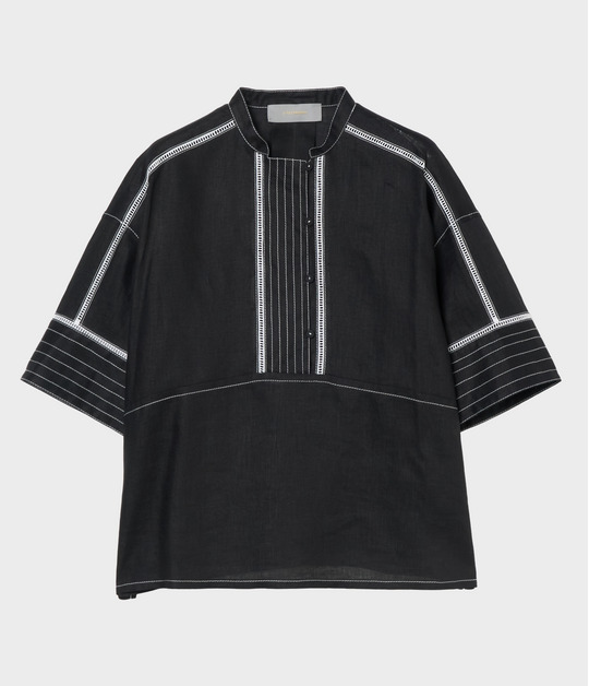 LINEN BLOUSE WITH STITCH
