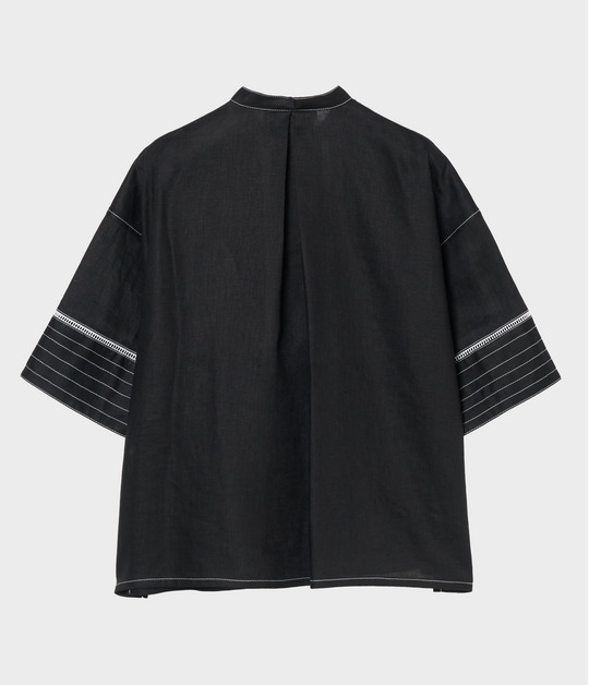 LINEN BLOUSE WITH STITCH 詳細画像