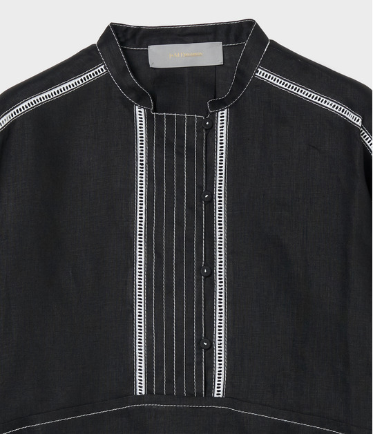 LINEN BLOUSE WITH STITCH 詳細画像